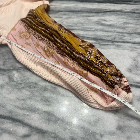 FREE PEOPLE womens XS Blossom Thermal Top In Rose NWT - Picture 9 of 14